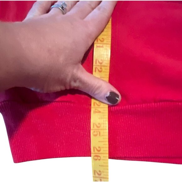 Vintage 90s Red Christmas Sweatshirt Santa Reindeer Graphic Schmidt House XL - Picture 4 of 6